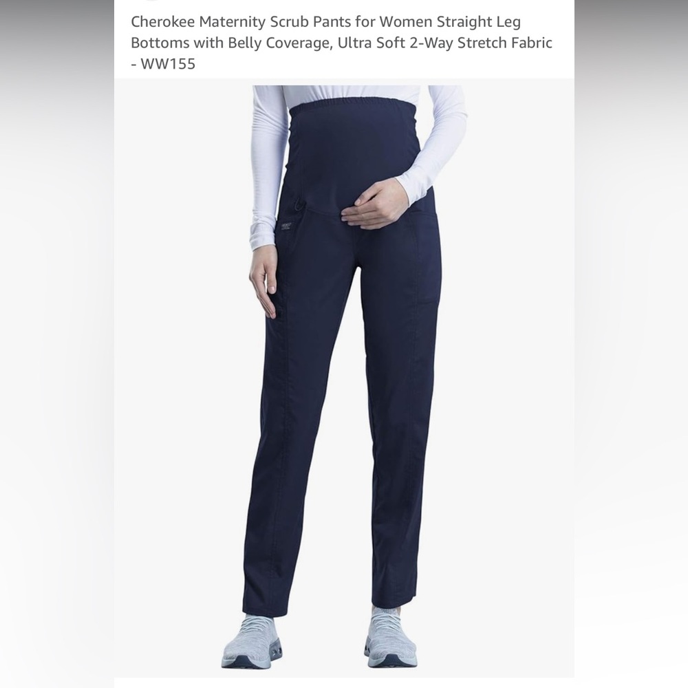 Cherokee maternity scrub pants for women- straight leg